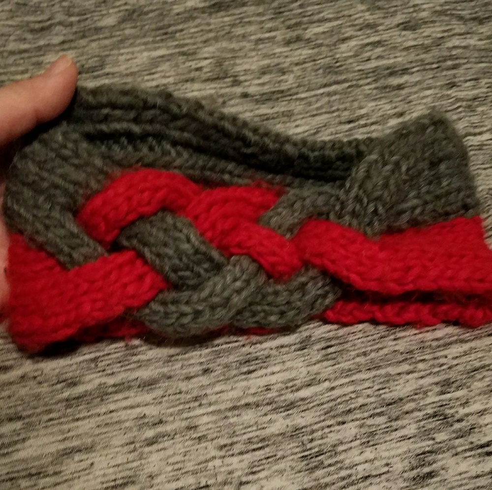 Red & Heather Gray Head wraps